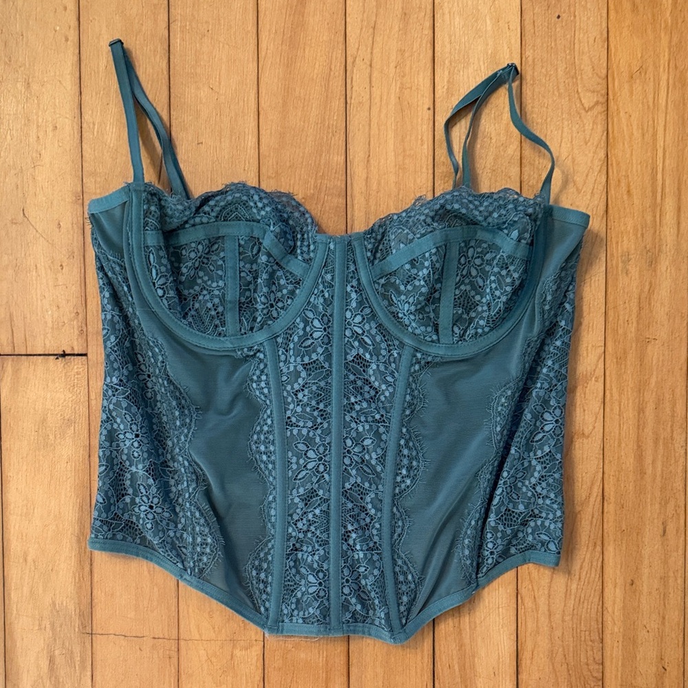 Urban Outfitters Green Bustier Top